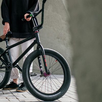 A person holding a balanced standing pose.